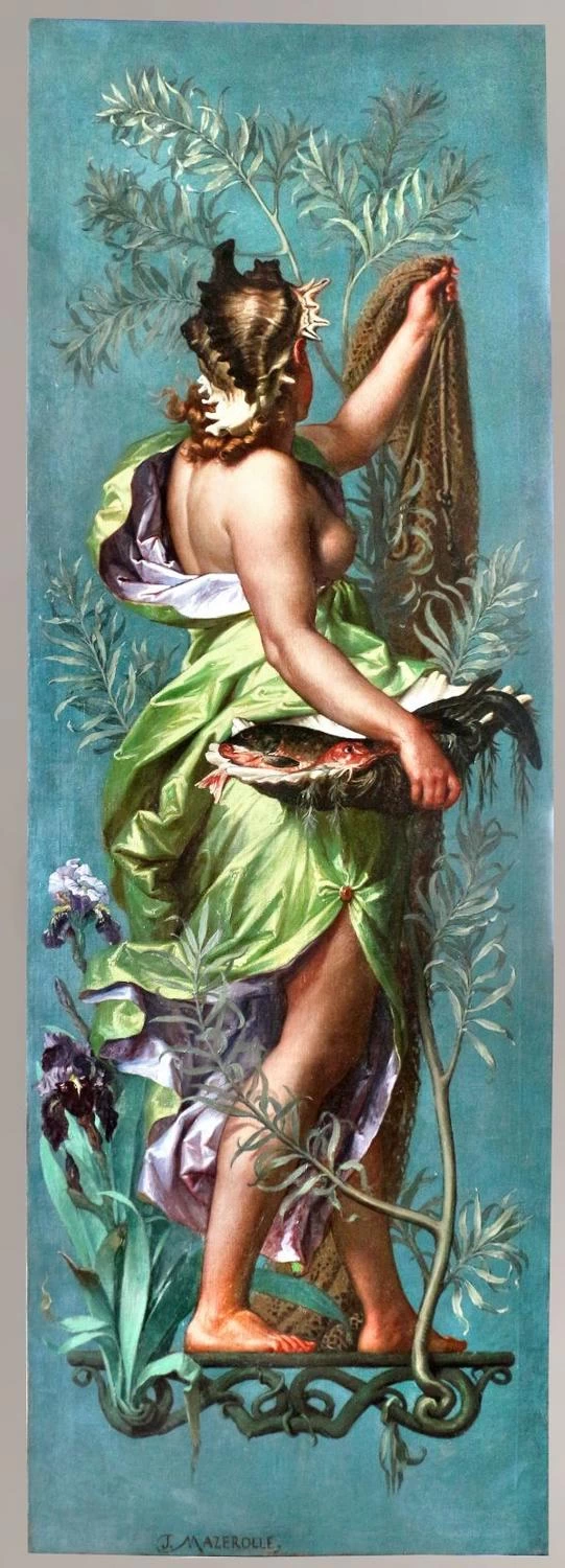 La pesca. Modello per tappezzeria